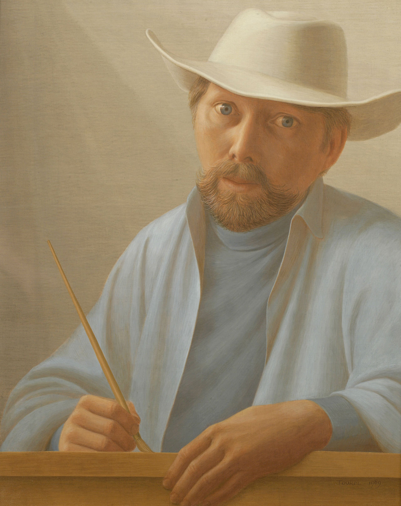 AFA Tooker, self-portrait